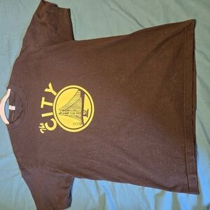 Alstyle Black Tee with Yellow Graphic